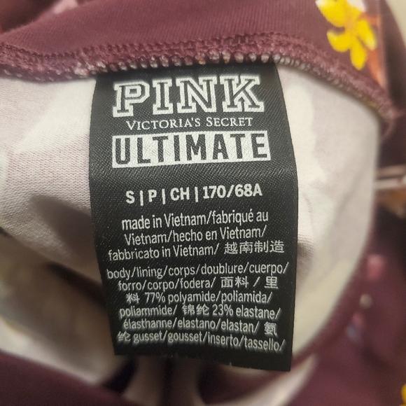 PINK flower patterned yoga pants - Picture 4 of 4